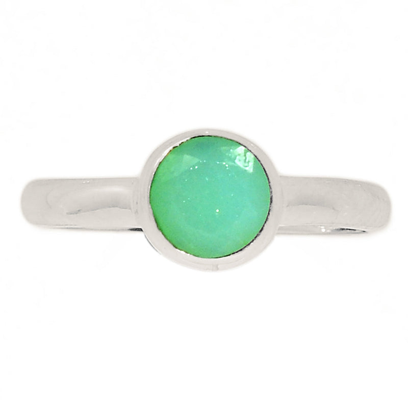 Chrysoprase Faceted Ring - CPFR154