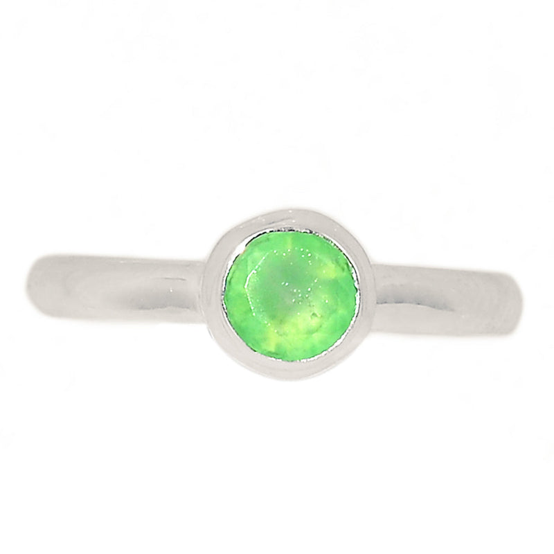 Chrysoprase Faceted Ring - CPFR155