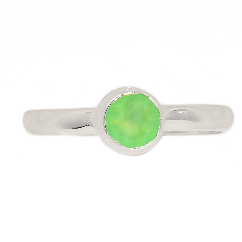 Chrysoprase Faceted Ring - CPFR156