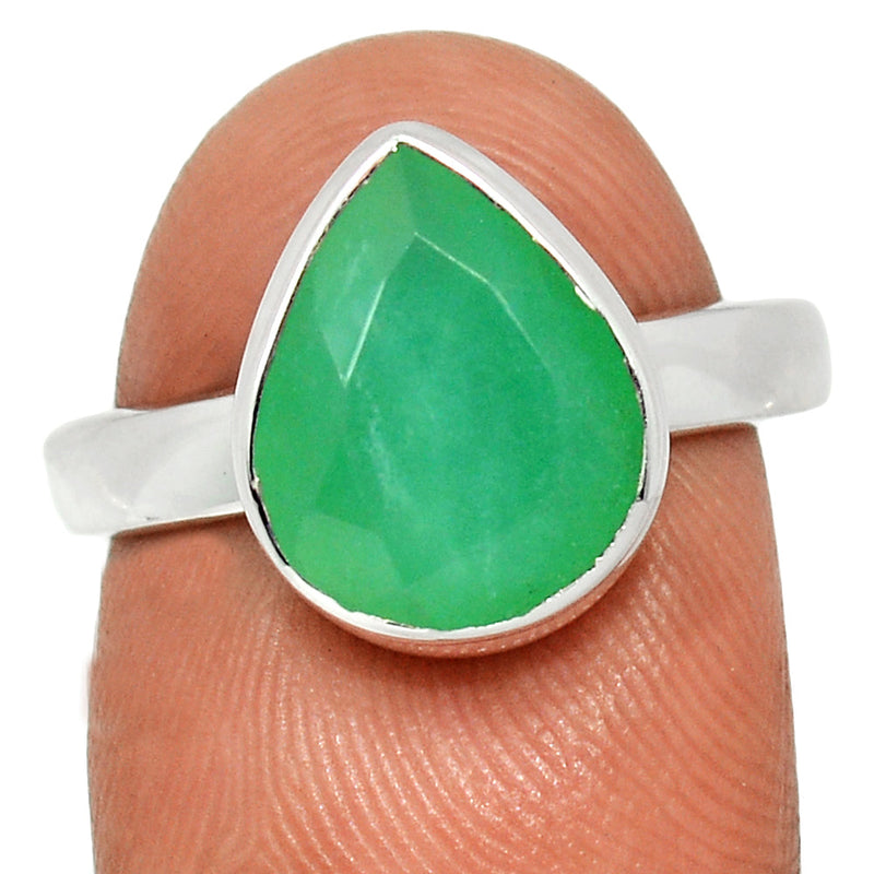 Chrysoprase Faceted Ring - CPFR165
