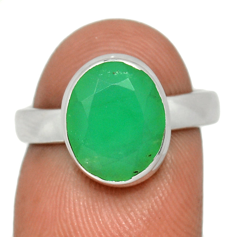 Chrysoprase Faceted Ring - CPFR200