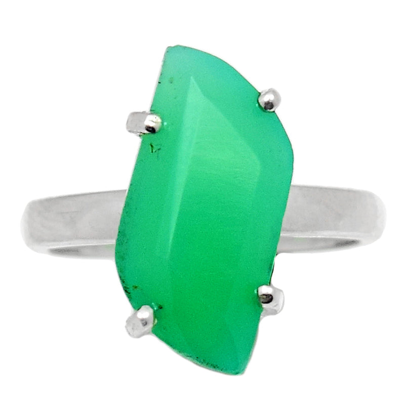 Chrysoprase Faceted Ring - CPFR97