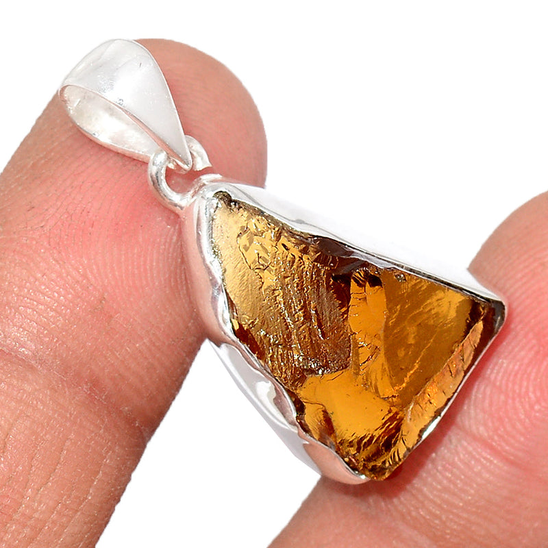 1.2" Cognac Quartz Rough Pendants - CQRP82