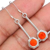 Faceted Carnelian Earring - CRFE239