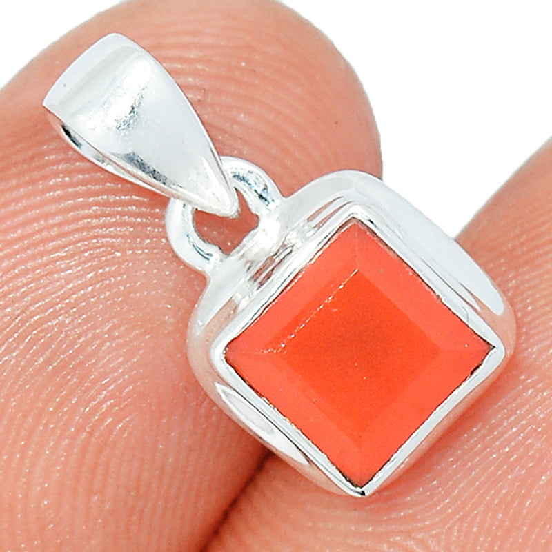 0.7" Carnelian Faceted Pendants - CRFP143