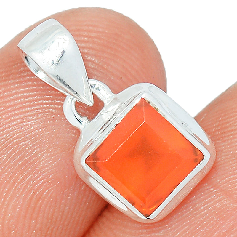 0.7" Carnelian Faceted Pendants - CRFP146