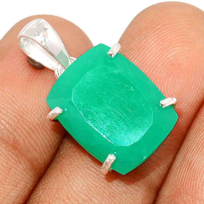 1" Claw - Faceted Chrysoprase Pendants - CPFP35