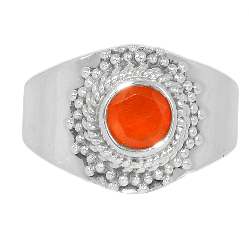 Fine Filigree - Carnelian Faceted Ring - CRFR209