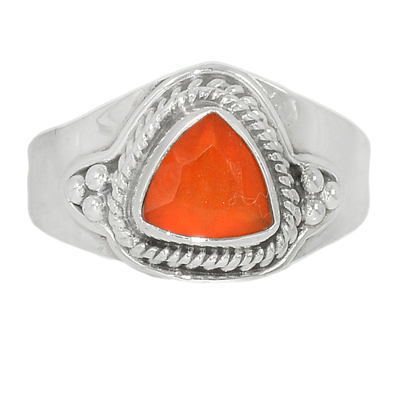 Fine Filigree - Carnelian Faceted Ring - CRFR210