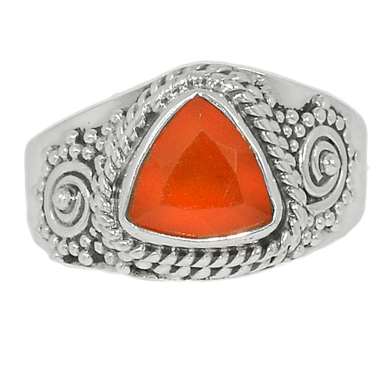 Fine Filigree - Carnelian Faceted Ring - CRFR212