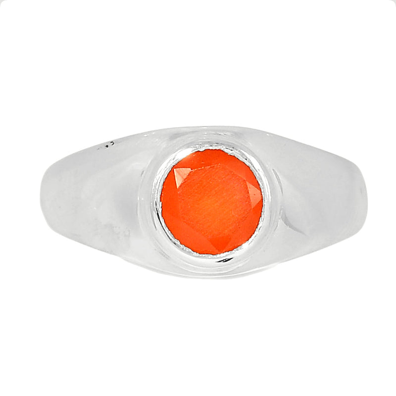 Solid - Carnelian Faceted Ring - CRFR259