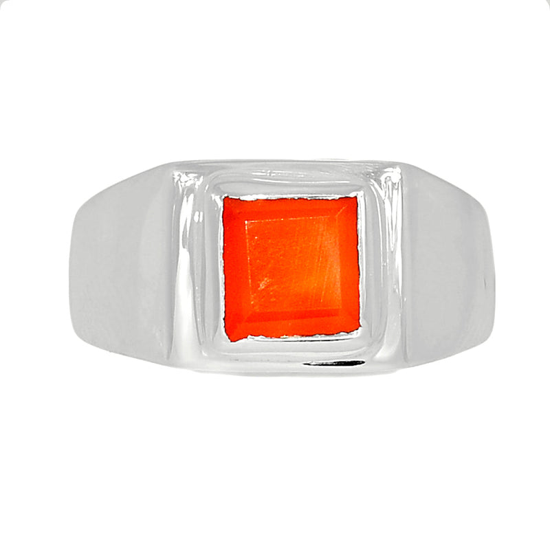 Solid - Carnelian Faceted Ring - CRFR264