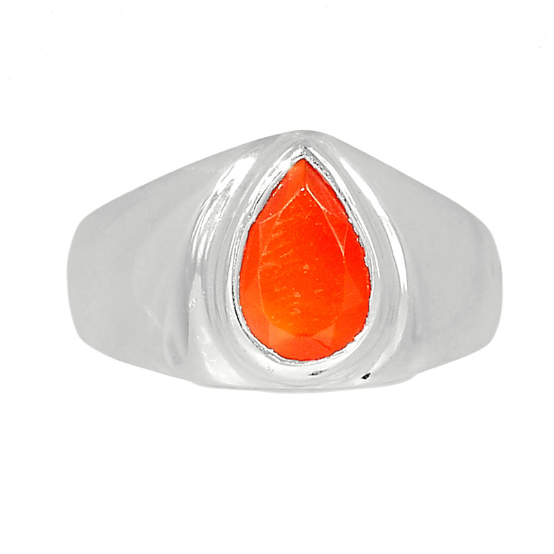 Solid - Carnelian Faceted Ring - CRFR265