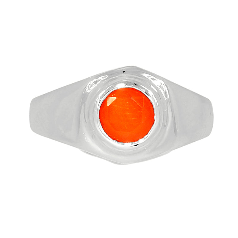 Solid - Carnelian Faceted Ring - CRFR266