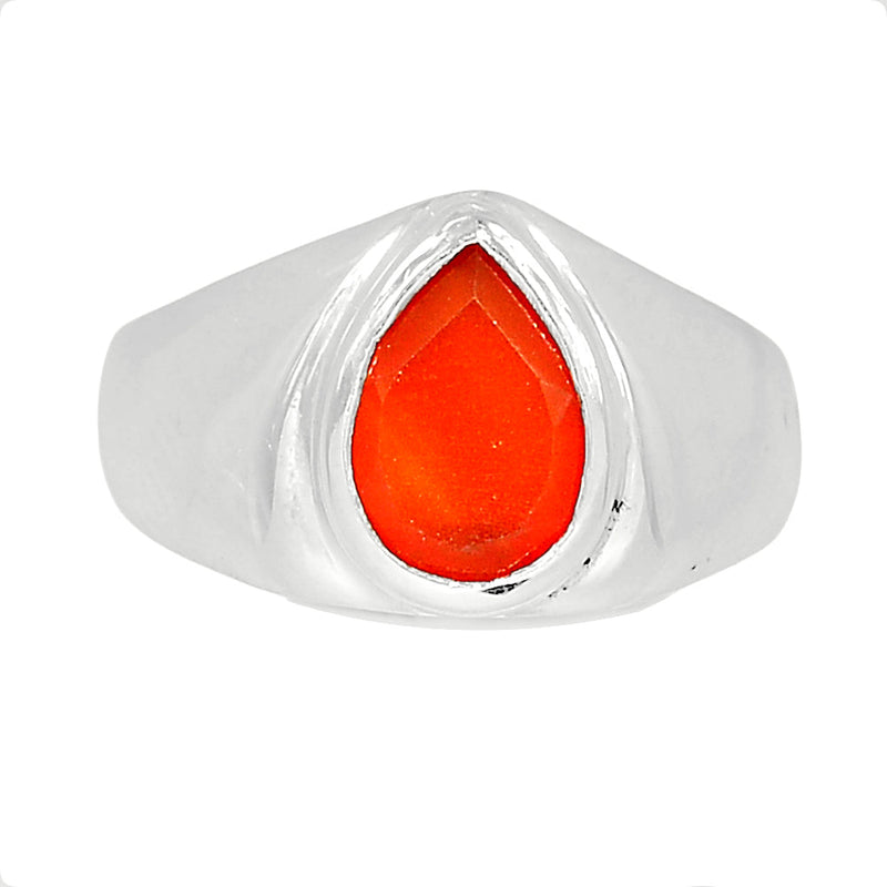 Solid - Carnelian Faceted Ring - CRFR267