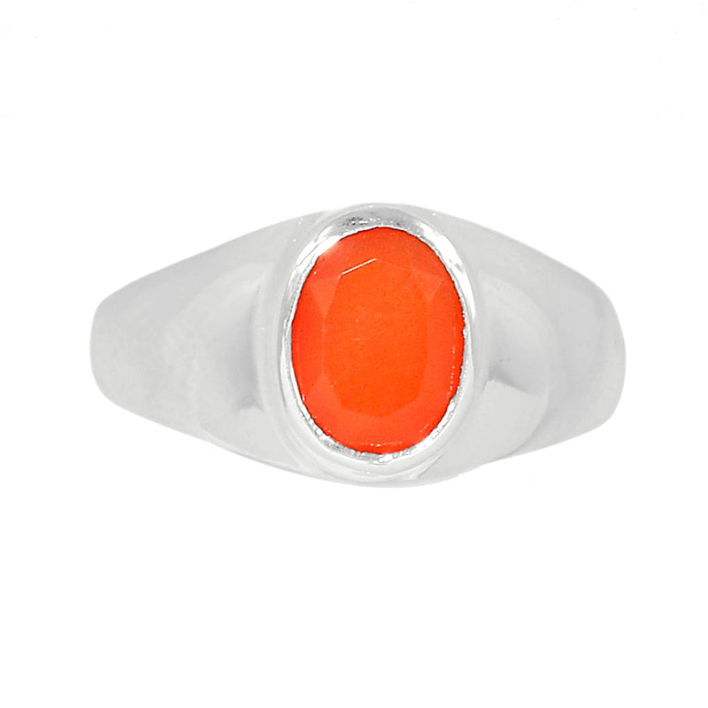 Solid - Carnelian Faceted Ring - CRFR268