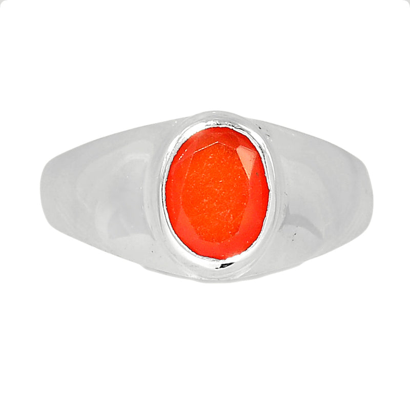 Solid - Carnelian Faceted Ring - CRFR272