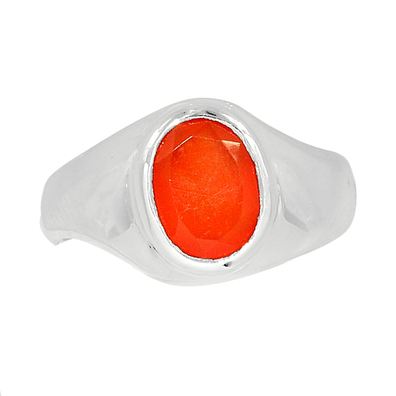 Solid - Carnelian Faceted Ring - CRFR274
