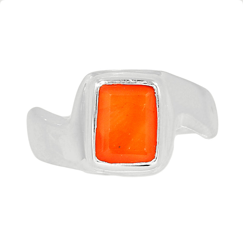 Solid - Carnelian Faceted Ring - CRFR275
