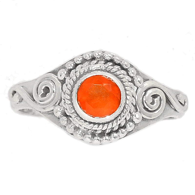 Small Filigree - Carnelian Faceted Ring - CRFR315