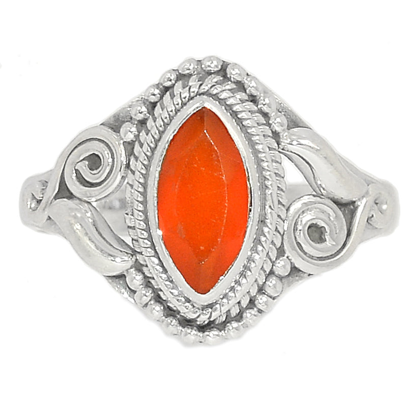 Small Filigree - Carnelian Faceted Ring - CRFR322