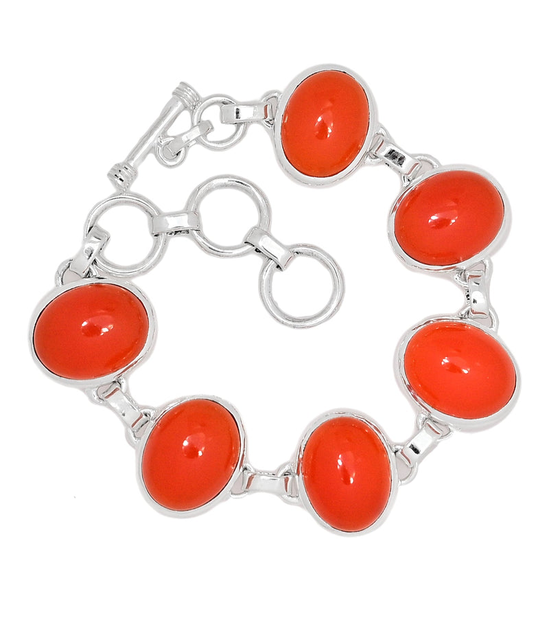 7.5" Carnelian Bracelets - CRNB125