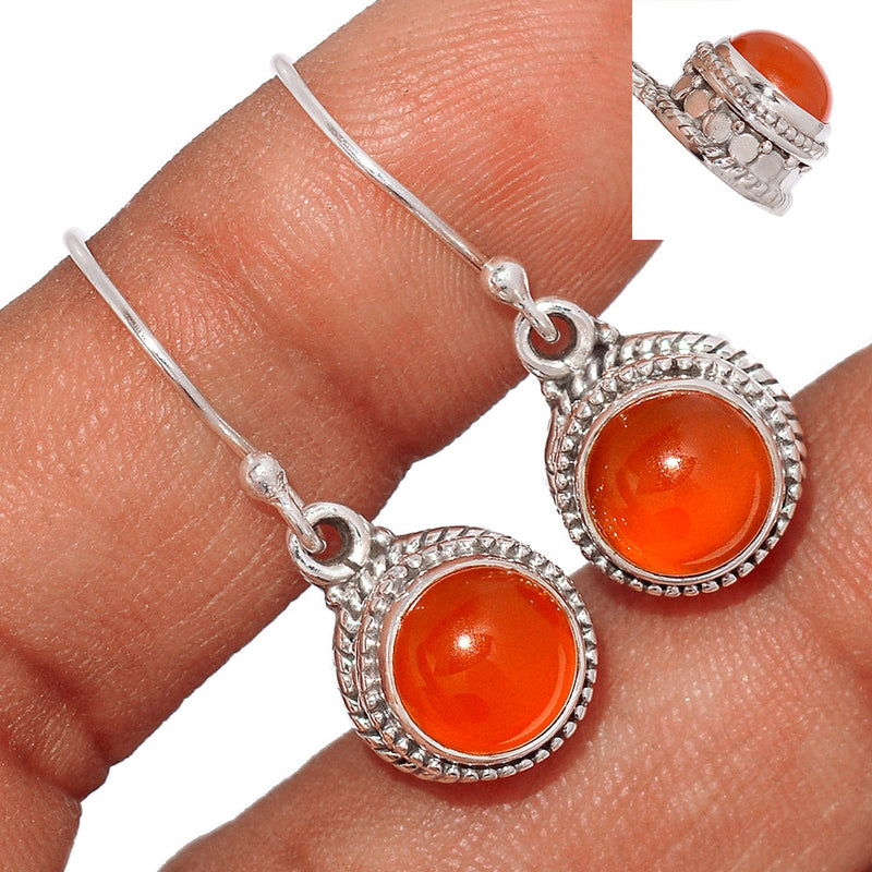 1.1" Fine Filigree - Carnelian Earrings - CRNE661