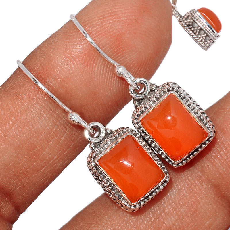 1.1" Fine Filigree - Carnelian Earrings - CRNE670