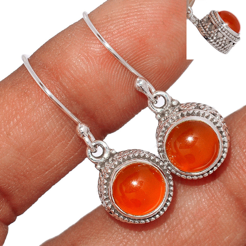 1.1" Fine Filigree - Carnelian Earrings - CRNE671