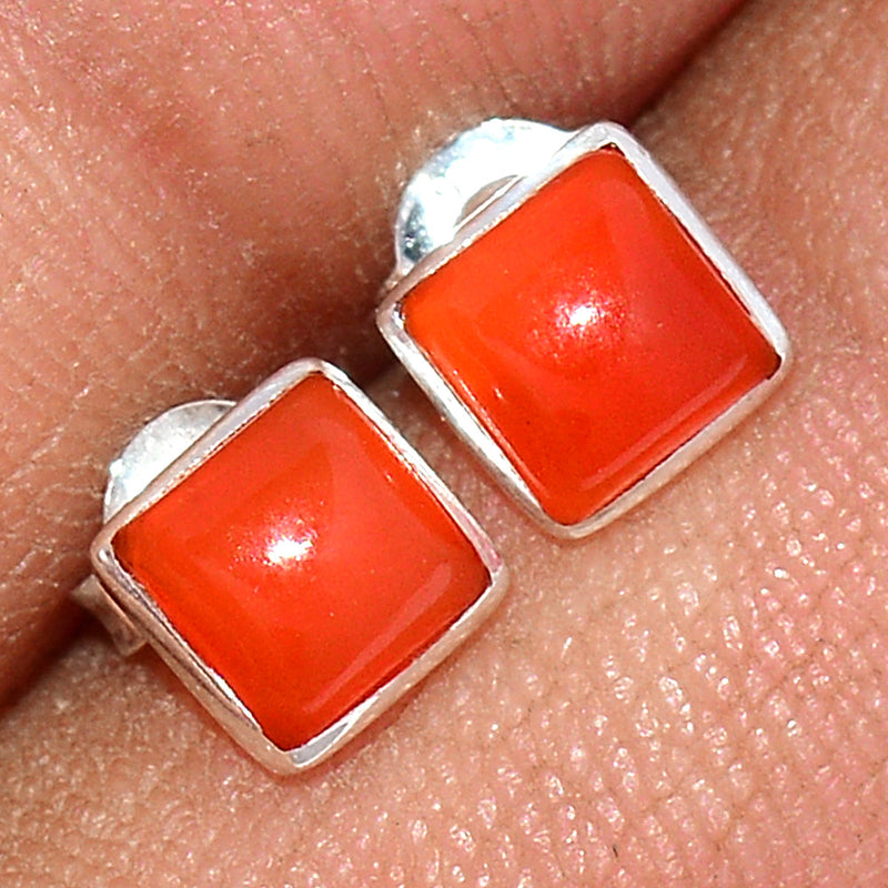 Carnelian Studs - CRNS383