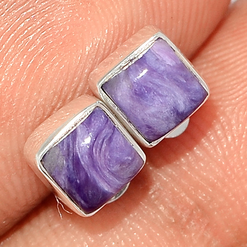 Charoite Studs - CROS176