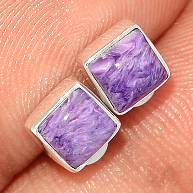 Charoite Studs - CROS184