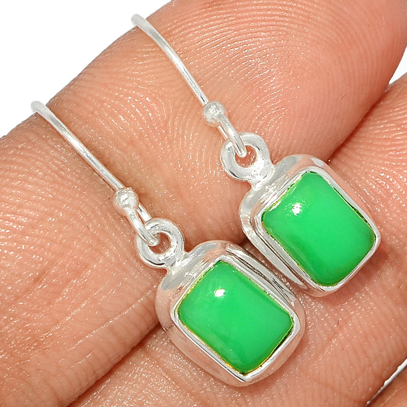 1.1" Chrysoprase Earrings - CRPE291