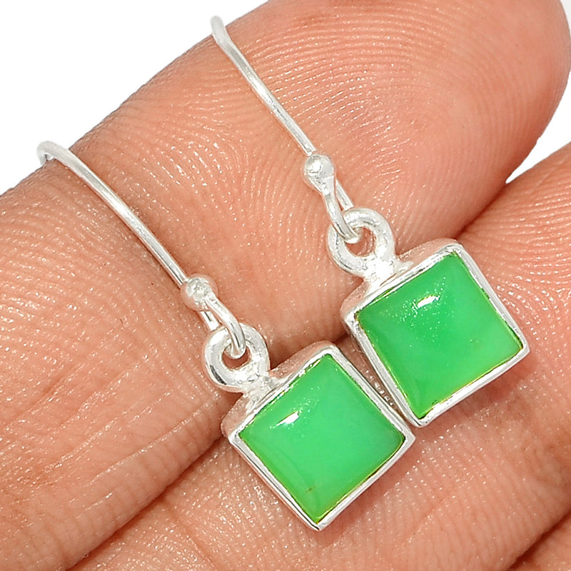 1" Chrysoprase Earrings - CRPE293