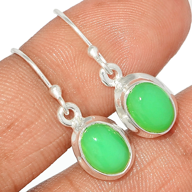 1.1" Chrysoprase Earrings - CRPE301