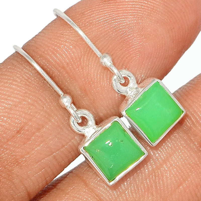 1" Chrysoprase Earrings - CRPE304