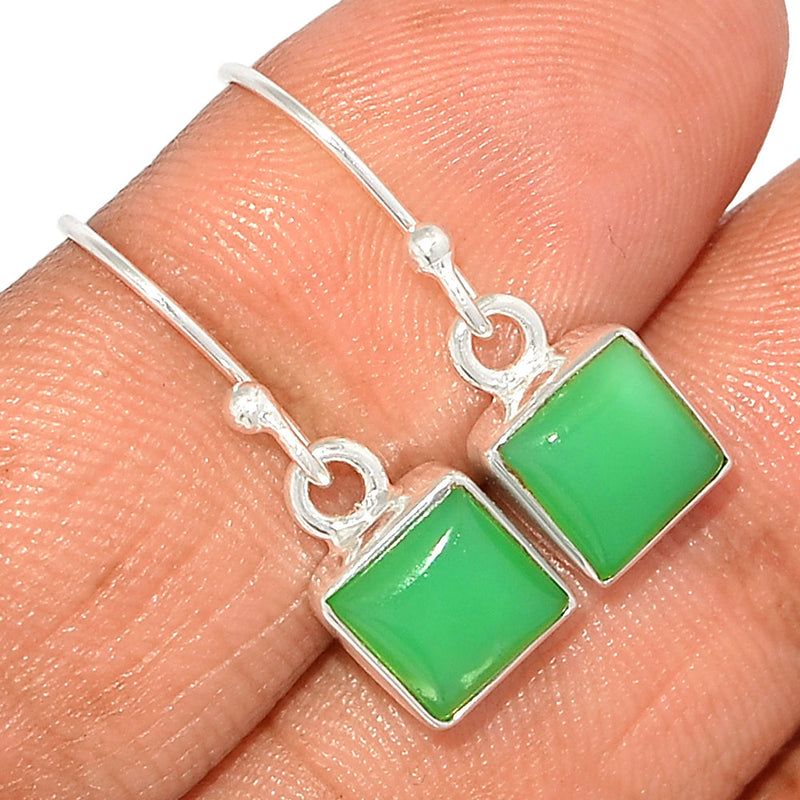 1" Chrysoprase Earrings - CRPE333