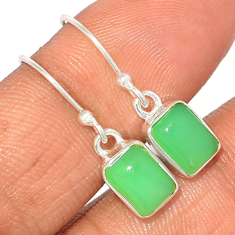 1" Chrysoprase Earrings - CRPE341