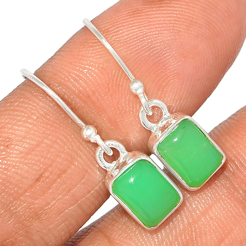 1" Chrysoprase Earrings - CRPE348