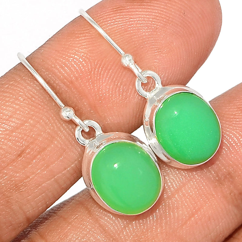 1.1" Chrysoprase Earrings - CRPE370