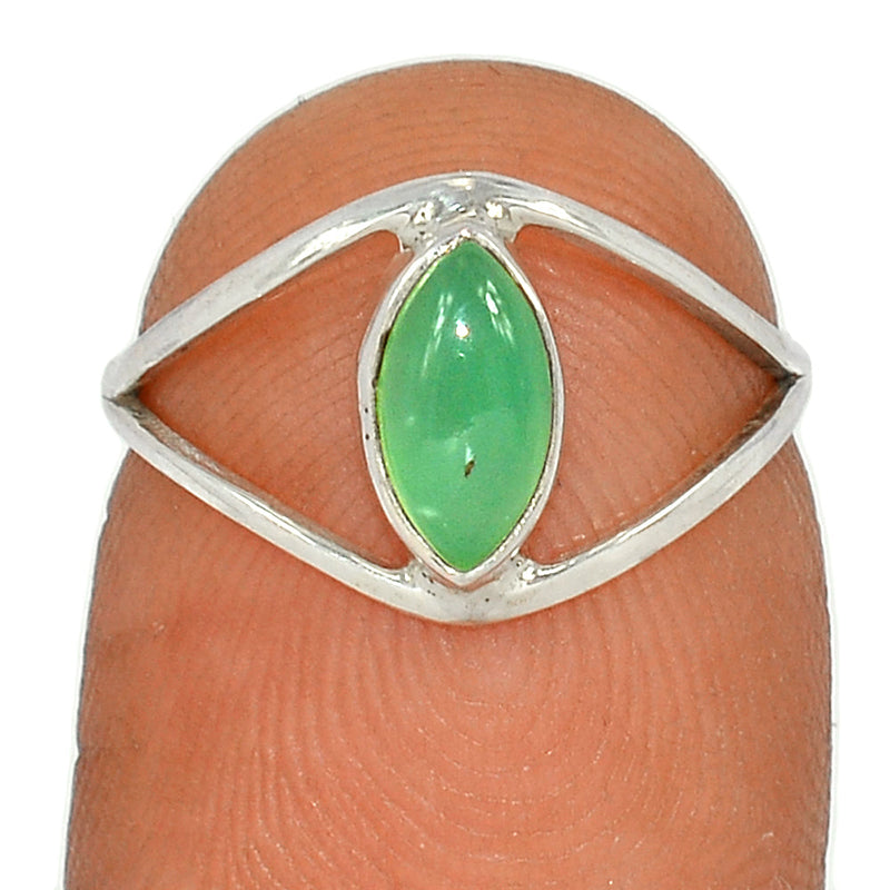 Small Plain - Chrysoprase Ring - CRPR1007