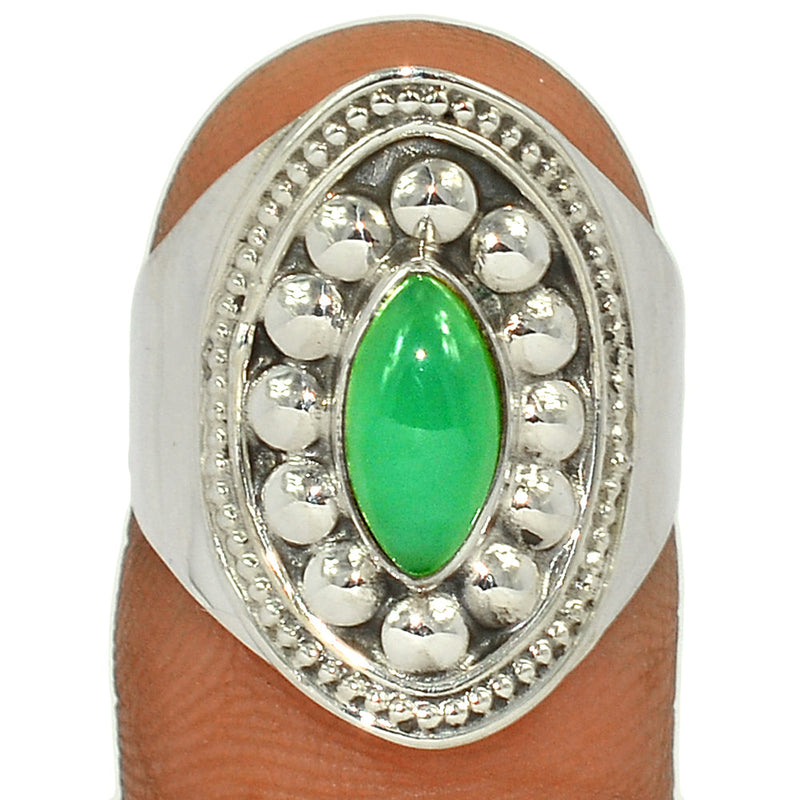 Fine Filigree - Chrysoprase Ring - CRPR1067