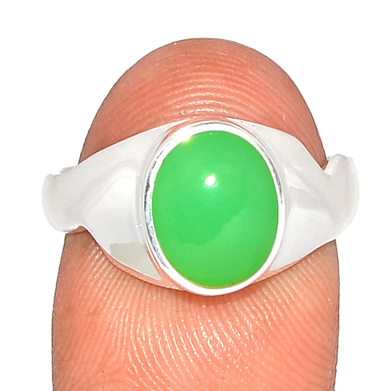 Solid - Chrysoprase Ring - CRPR1114