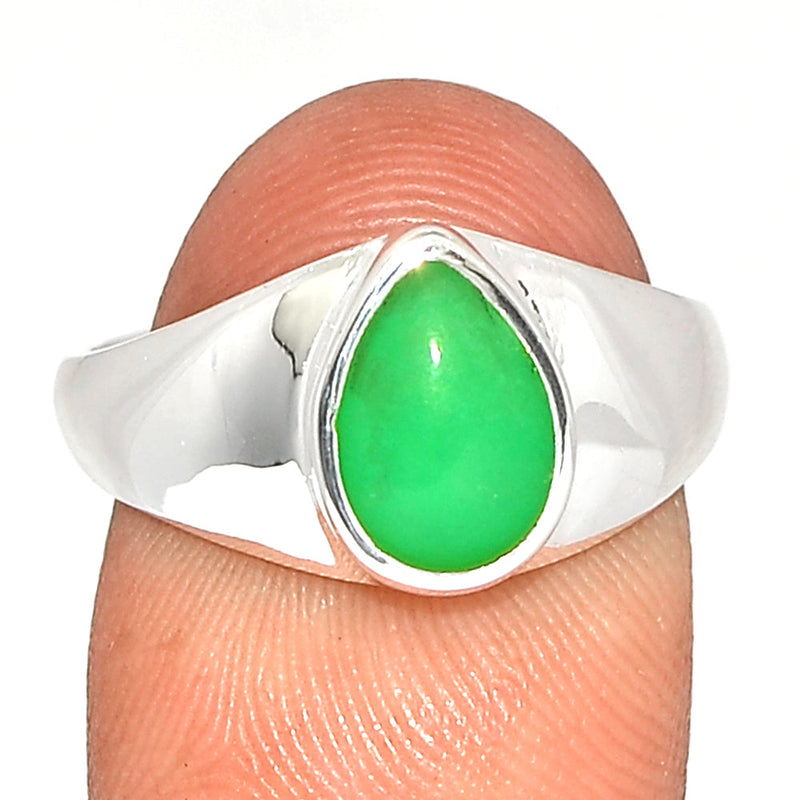 Solid - Chrysoprase Ring - CRPR1117