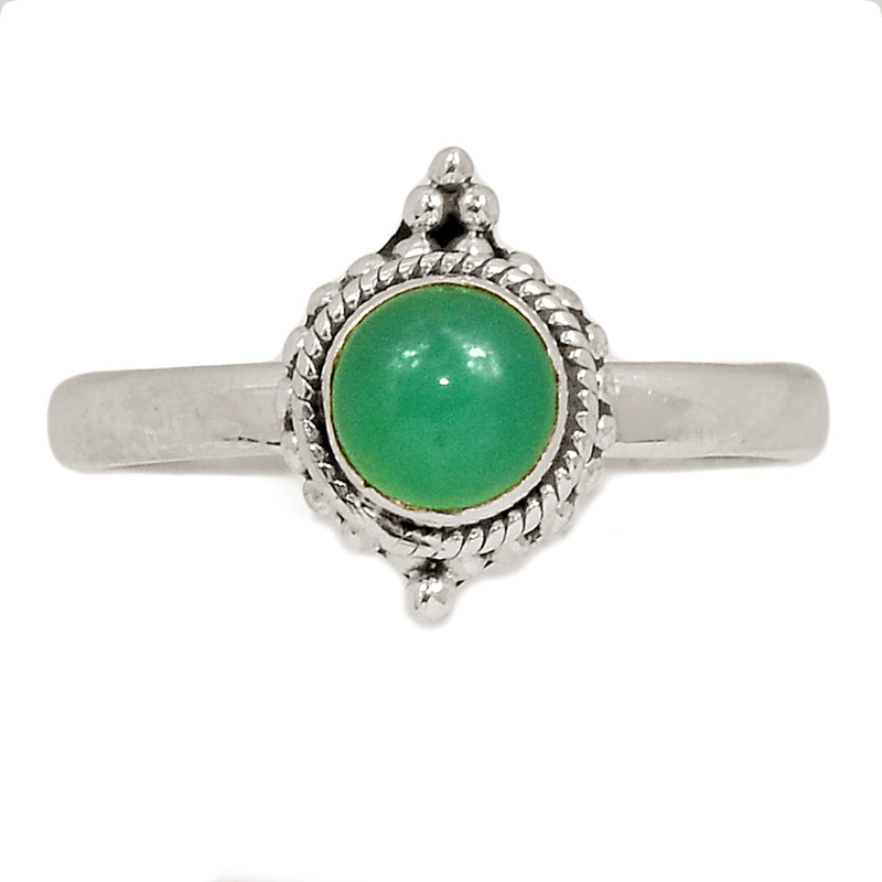 Small Filigree - Chrysoprase Ring - CRPR1177