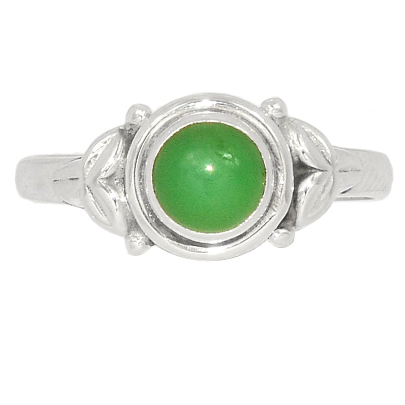 Small Plain - Chrysoprase Ring - CRPR1181