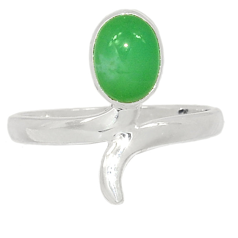 Small Plain - Chrysoprase Ring - CRPR1182