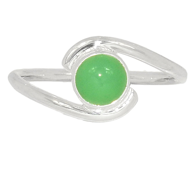 Small Plain - Chrysoprase Ring - CRPR1184