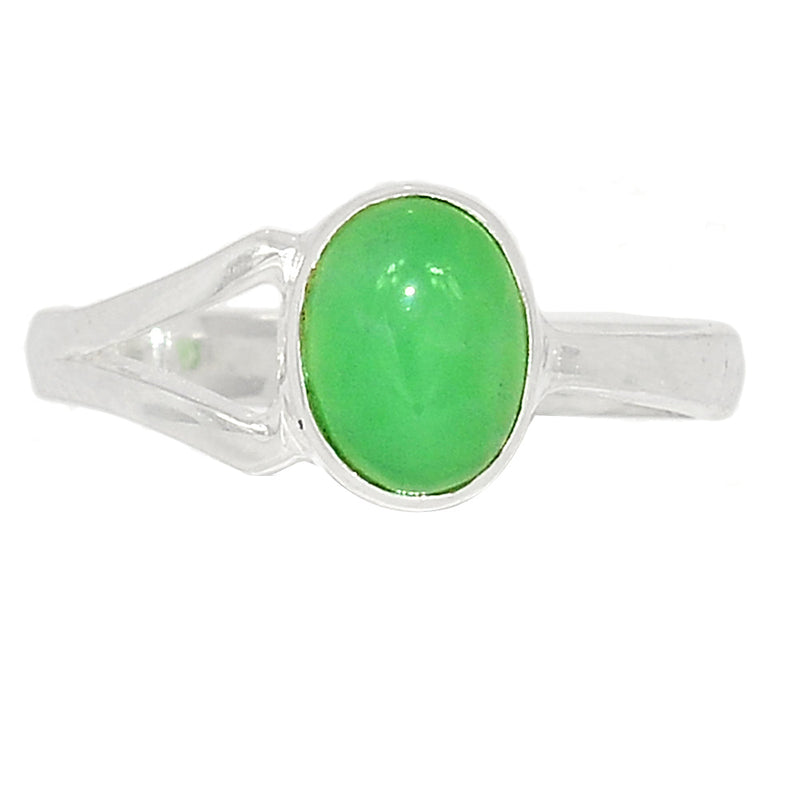 Small Plain - Chrysoprase Ring - CRPR1185