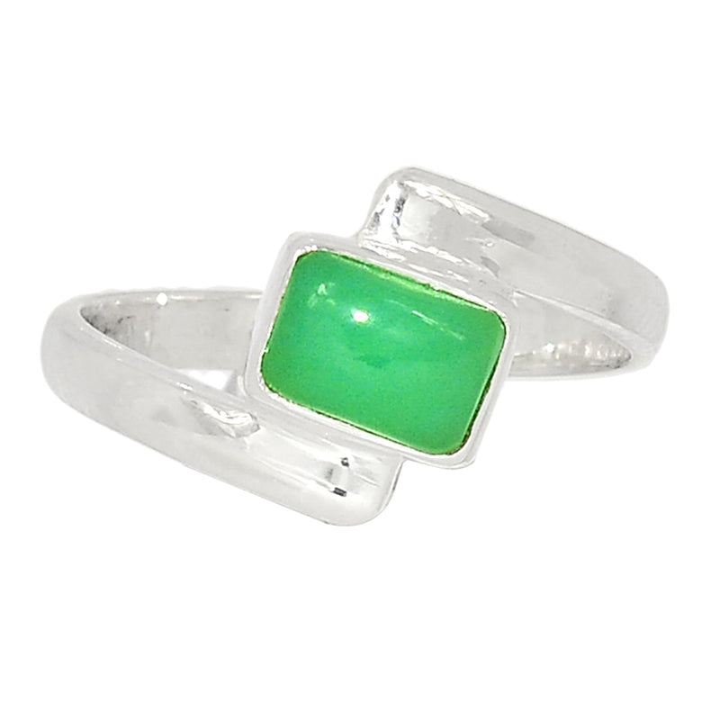 Small Plain - Chrysoprase Ring - CRPR1188